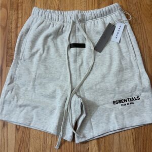 Fear of God Essentials Light Gray Athletic Shorts